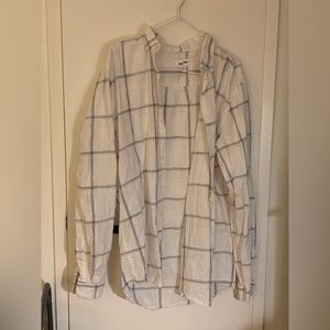 Frank+Oak linen-blend plaid shirt